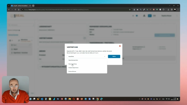 VERTRETUNG: durch die Hausverwaltung