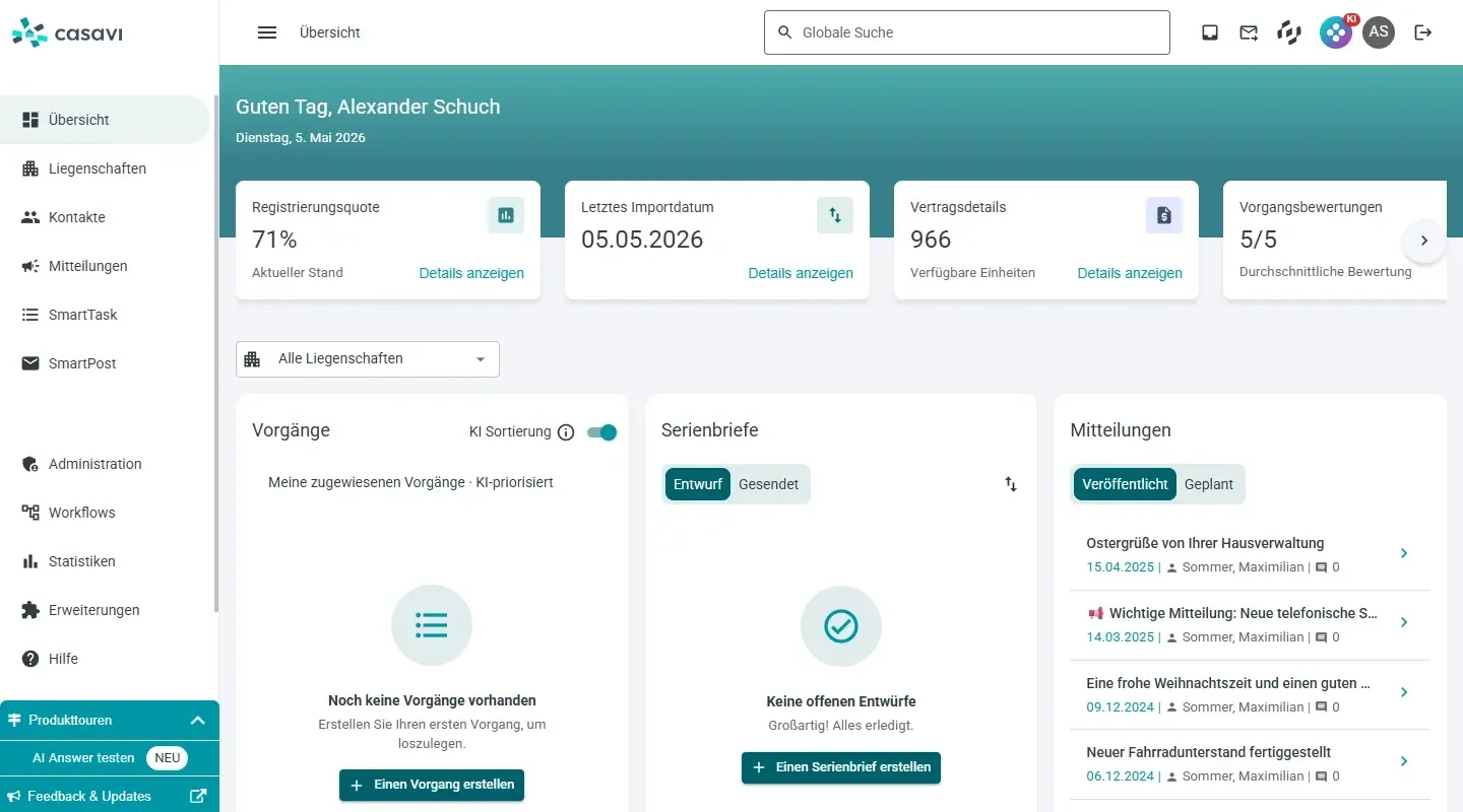 Daten per API importieren - anhand des Beispiels casavi - prop.ID